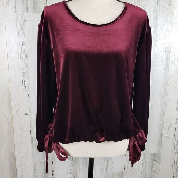 Band of Gypsies Velvet Tie Side Top Sz M - Picture 1 of 9